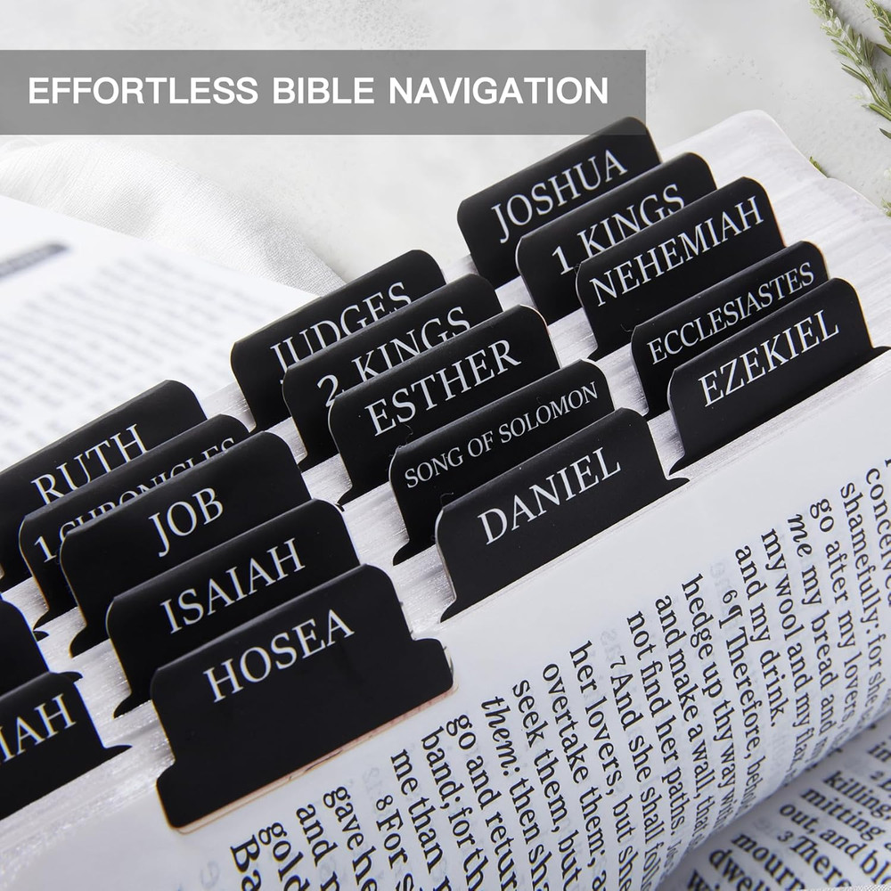 Laminated for Women & Men - Large Print Tabs for Study Bibles, Boho Theme for E