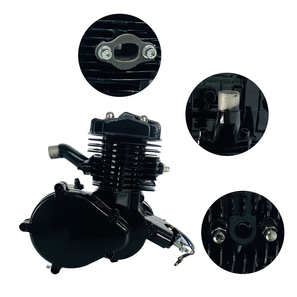 2 Stroke 80CC Bicycle Engine Kit, Gas Motor Engine Kit with CDI Ignition System,