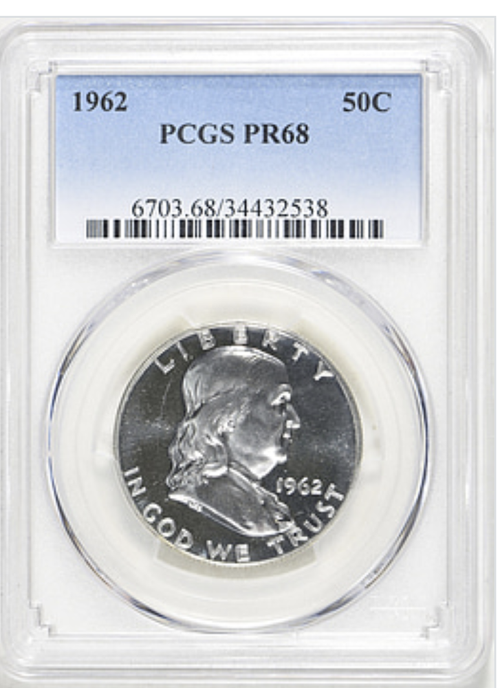 1962 Franklin Half Dollar PCGS PR68