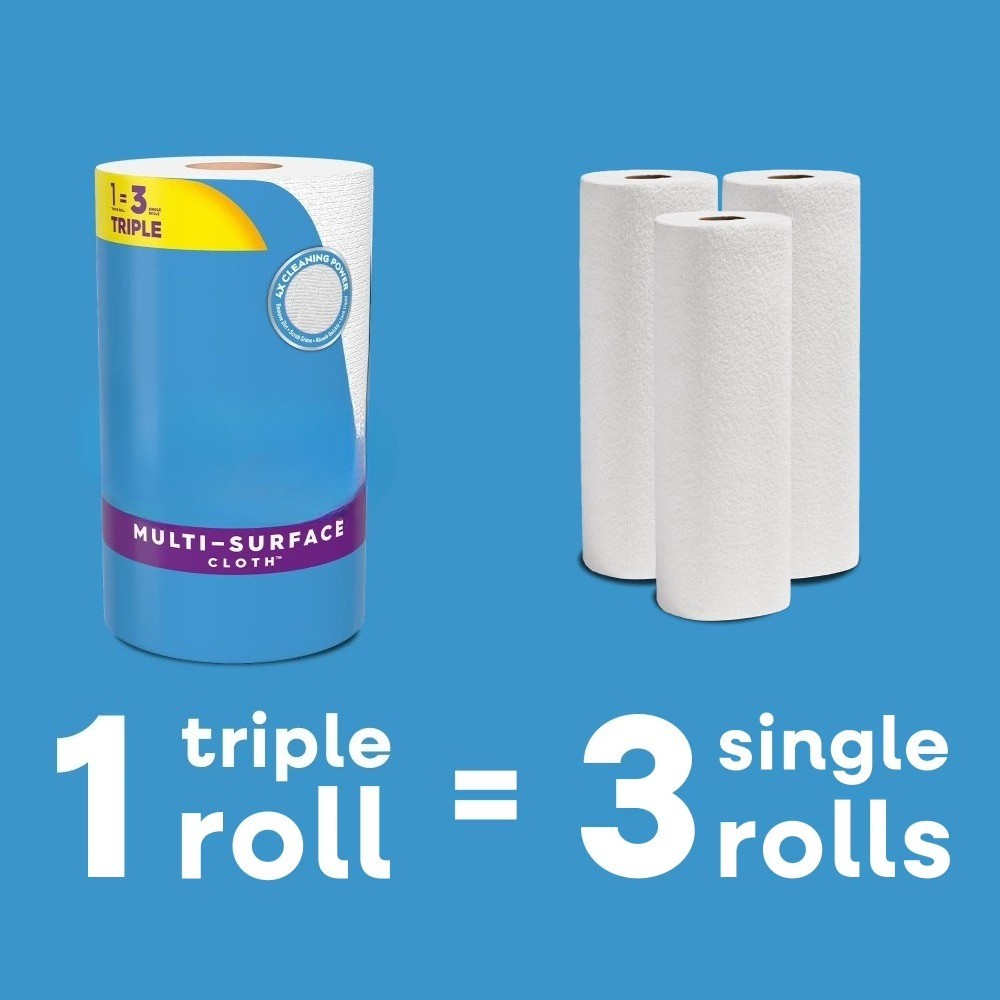 Surface Cloth Paper Towels, 6 Triple Rolls, 165 Sheets per Roll