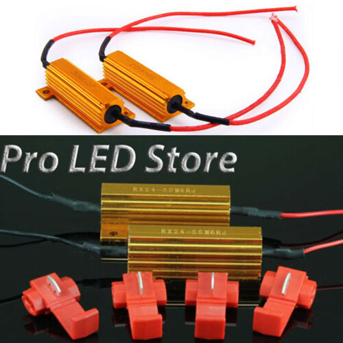 Dos resistencias de carga de 50W 6ohmKit Stop Flicker Error Code y CANBUS Fix 2x