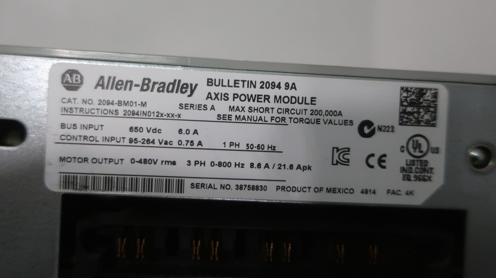 Genuine Allen Bradley 2094-BM01-M Axis Power Module Ser A