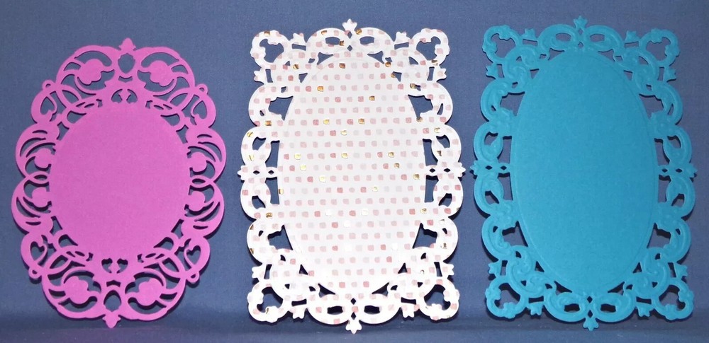 Background Frame Die Cuts Assorted Designs & Prints 9 pcs Handmade FREE Ship