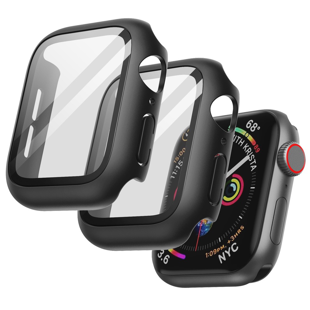 Case with Screen Protector for Apple Watch SE 3/2/1 / Series 6 5 4 40mm, 2 Pack