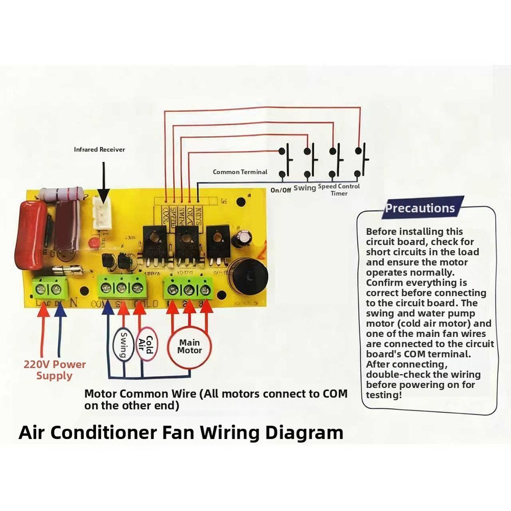 300W Fan Control Module for Air Cooler Systems with Remote Compatibility