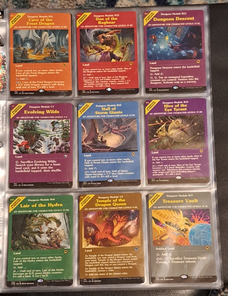 MTG D&D: Forgotten Realms complete base + Tiamat & borderless, full module set