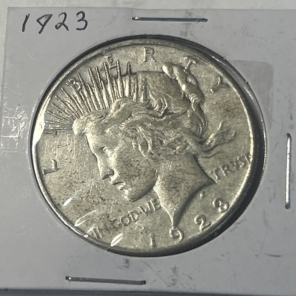 1923 Peace Silver dollar AU Luster Circulated .