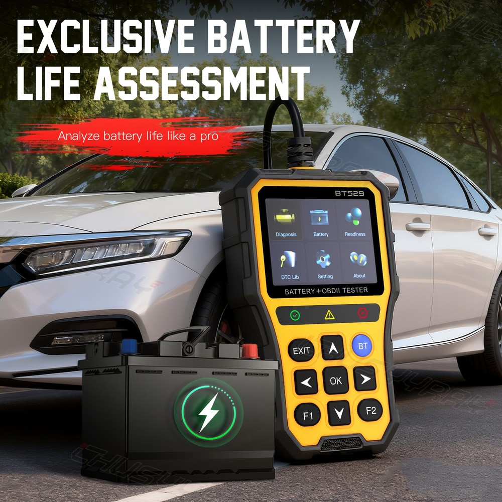 BT529 OBD2 Scanner OBD Code Reader Car Diagnostic Tool Check Engine Fault