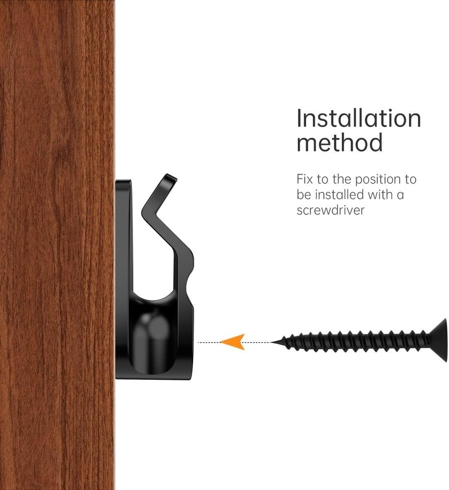 String Light Hooks Small Black 50 Pack Wall Mount Fairy Light Clips Rustproof