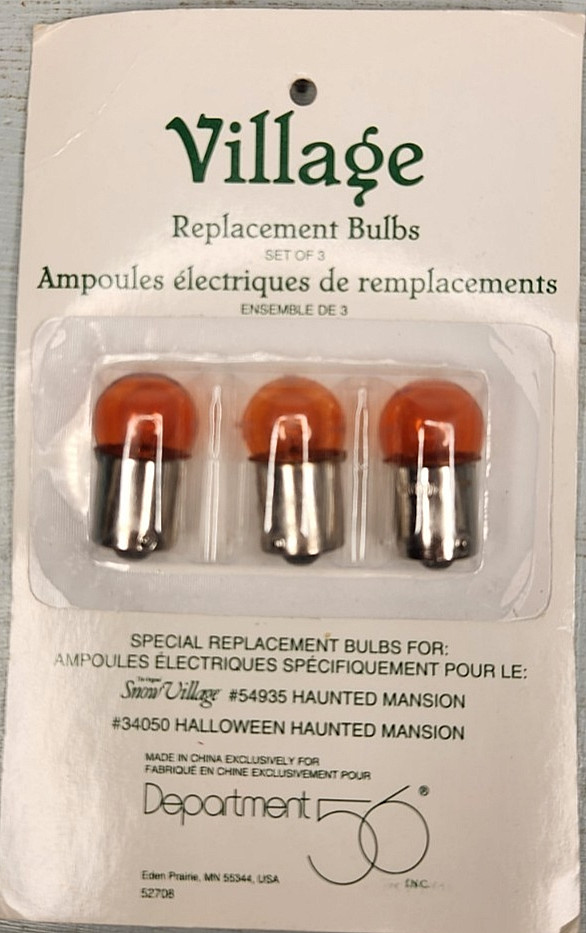 MIXED Vintage DEPT 56 REPLACEMENT BULBS ORANGE CLEAR TESTED 14
