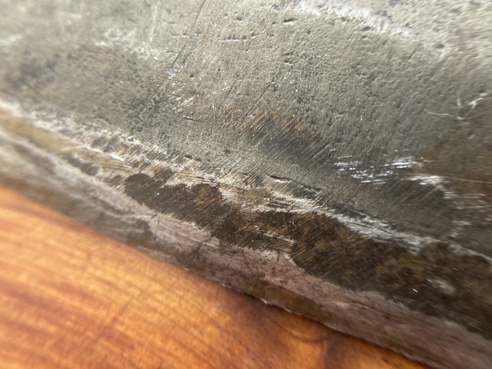 Antique Single Bevel Side Axe - Blacksmith Forged