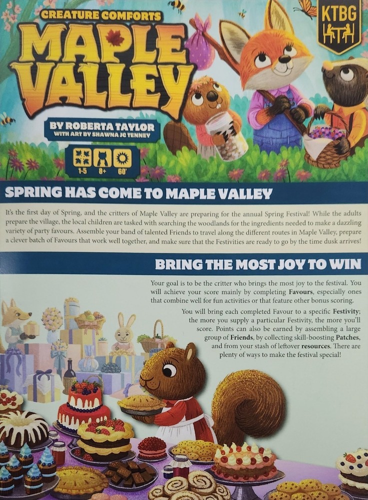 Maple Valley Kickstarter Exclusive Edition by KTBG SEALED