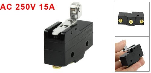 1Pc AC 250V 15A Short Hinge Roller Lever Enclosed Micro Switch Microswitch New