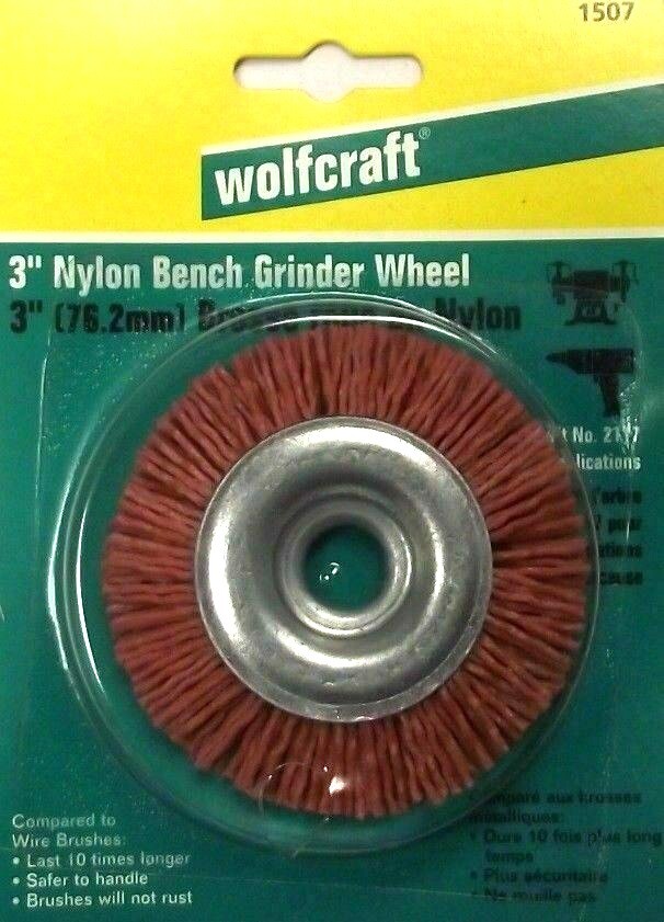 Wolfcraft 1507 3" Nylon Wheel Bench Grinder Wheel Germany