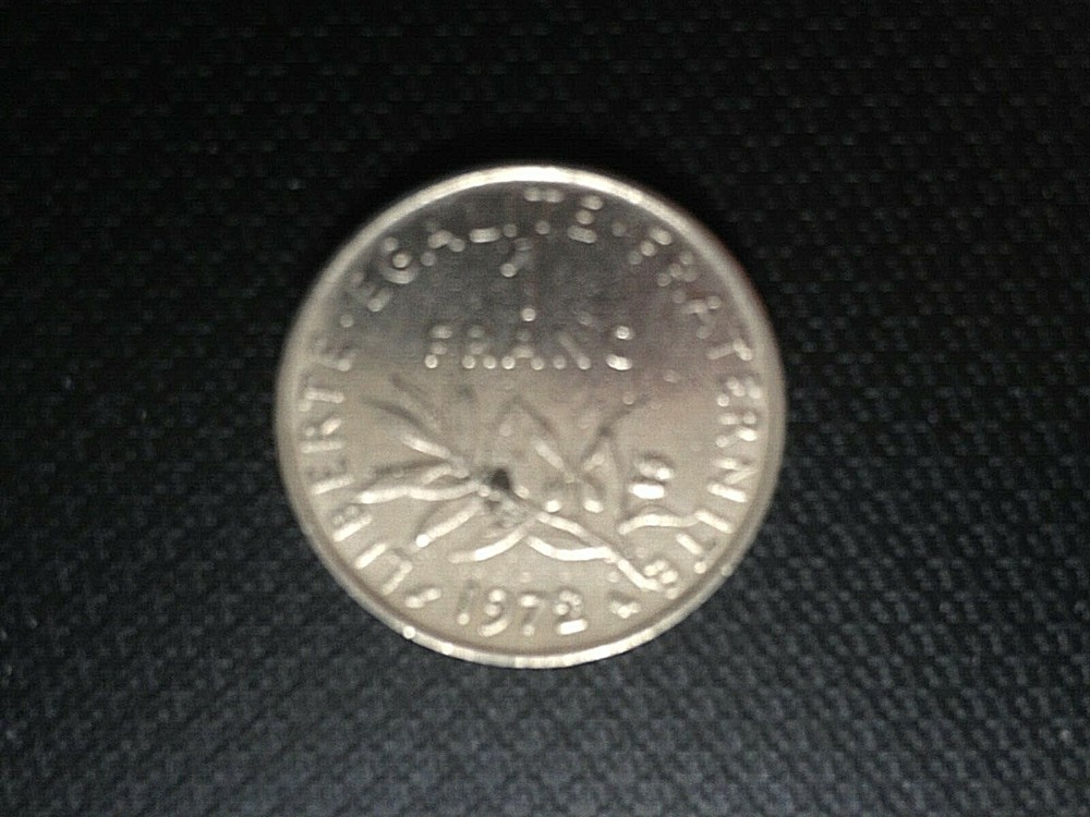 FRENCH  ONE  FRANC  COIN!  -  1972  -  CIRCULATED