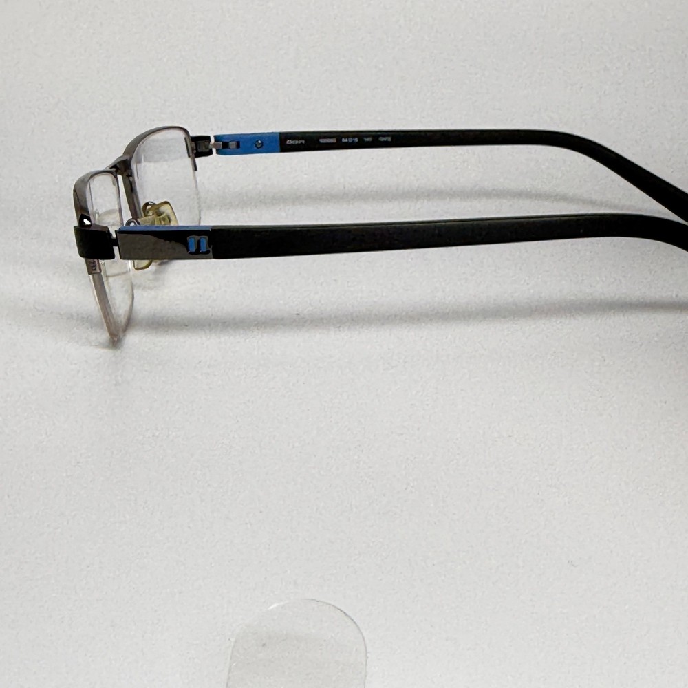 OGA 10005O GN02 Eyeglasses Frames Grey Blue Rectangular Half Rim 54-18-145 21990