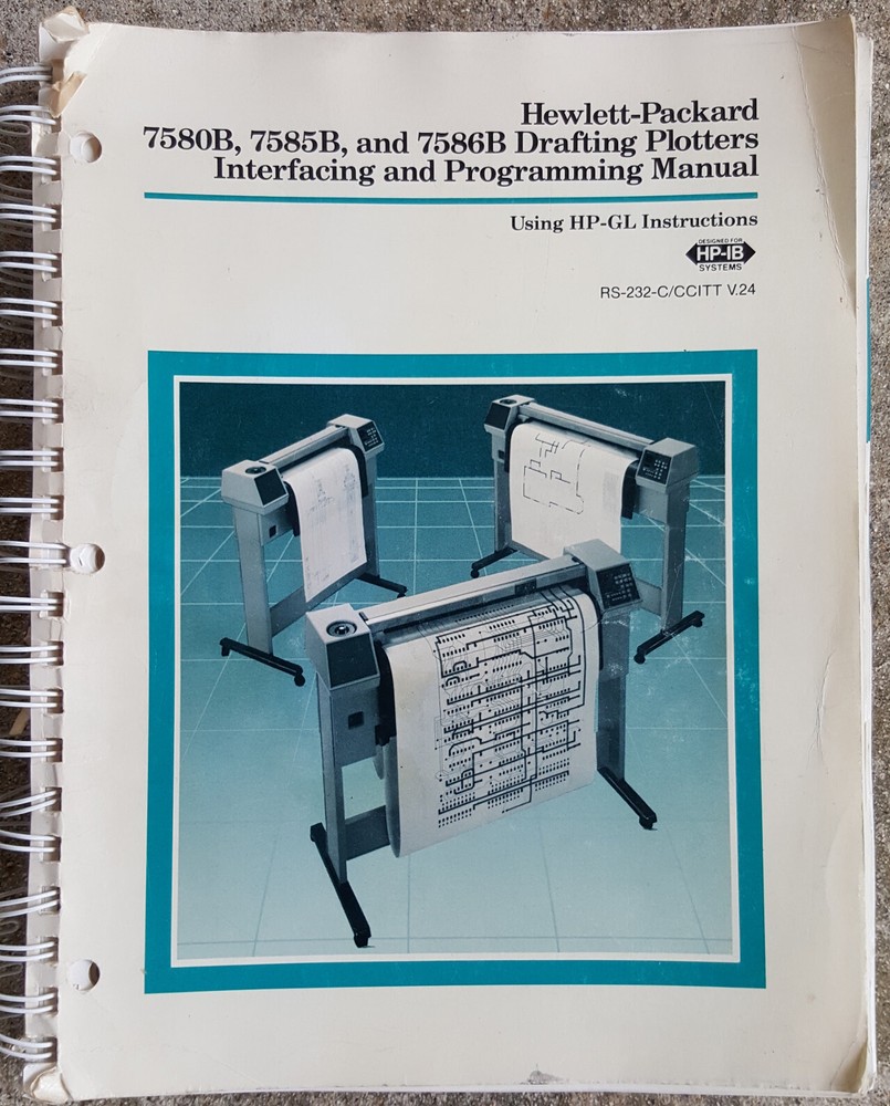 Hewlett-Packard 7580B, 7585B, and 7586B Plotters Interfacing/Programming Manual