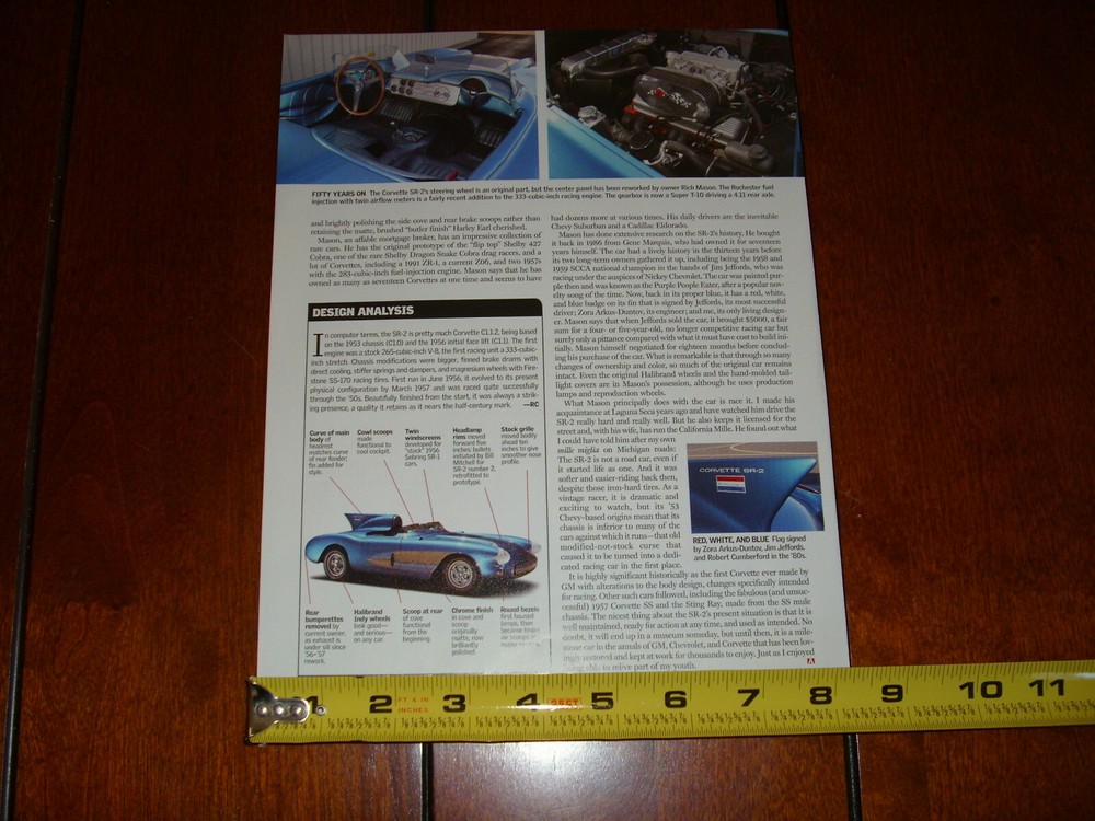1957 CORVETTE SR-2 RACE CAR ORIGINAL 2004 ARTICLE