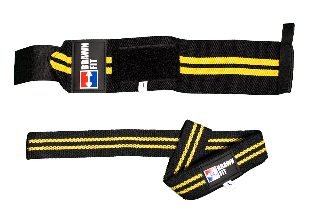 Wrist Wraps 1 Pair + Lifting Straps 1 Pair Bundle Weightlifting Powerlifting