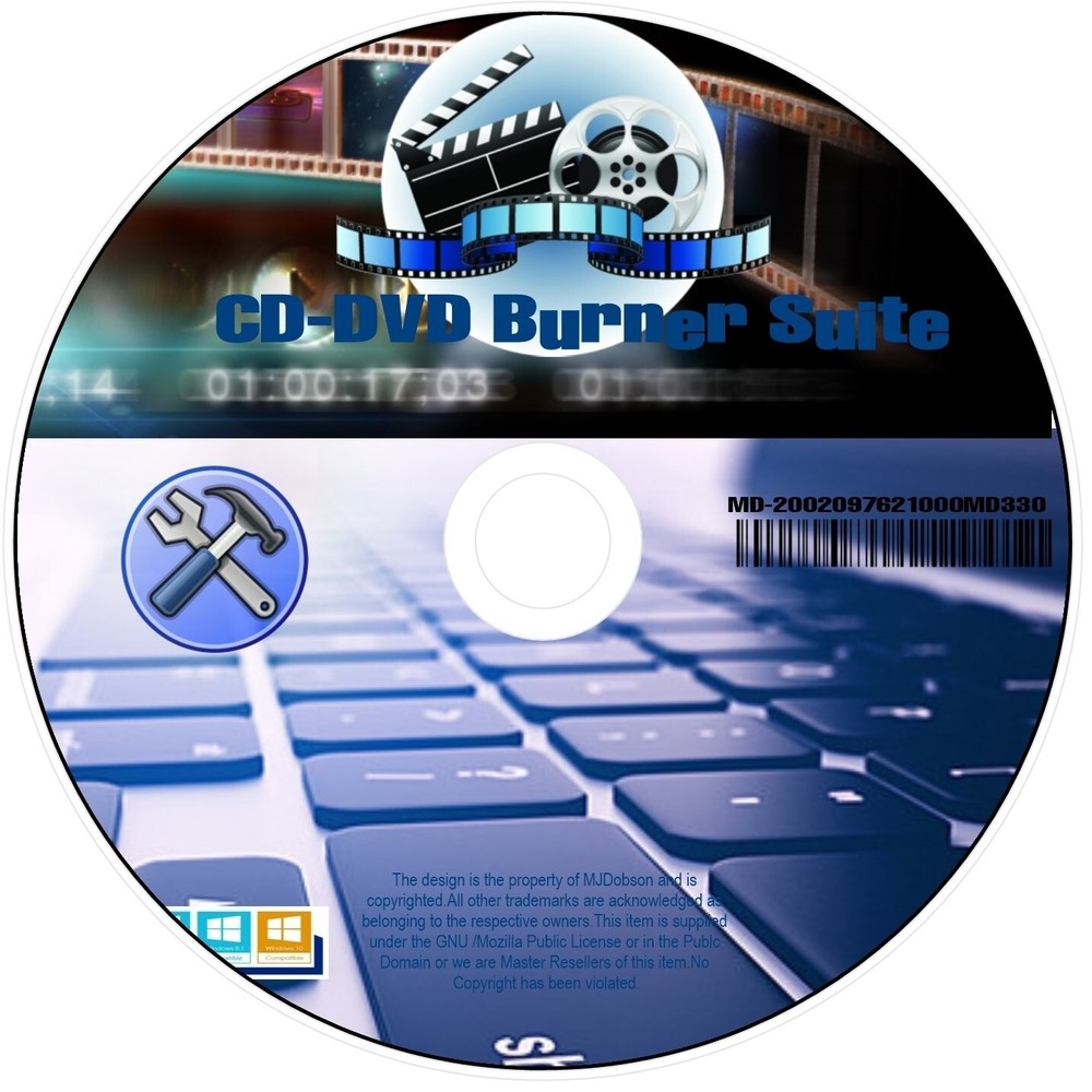 CD DVD Burner Backup Erase Data Burning Edit Studio Software FREE POST