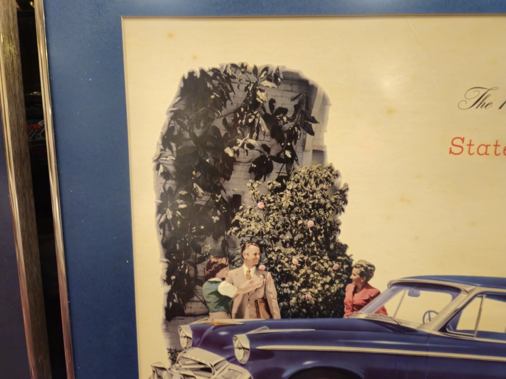 1955 STUDEBAKER ACCESSORY COMMANDER PRESIDENT ORIGINAL SHOWROOM POSTER *2 FRAMED