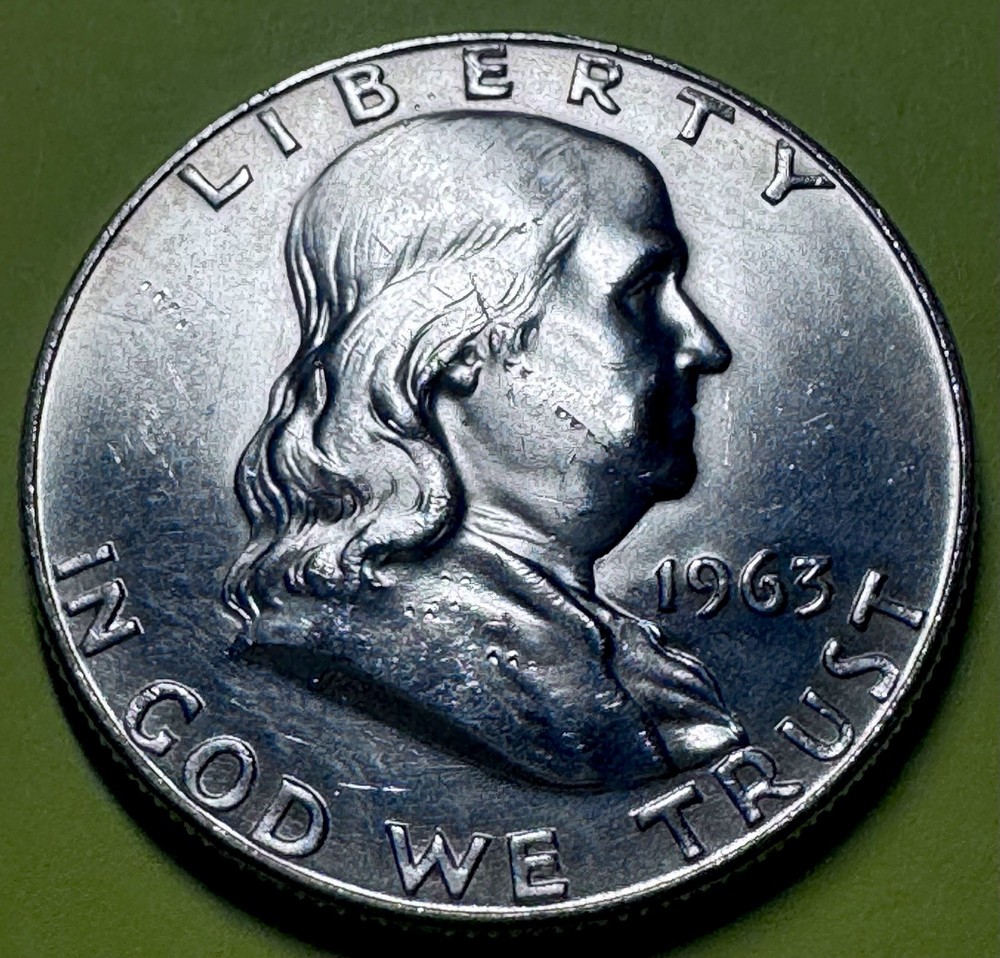 1063 D Silver Half Dollar  Uncirculated Full Bell Line
