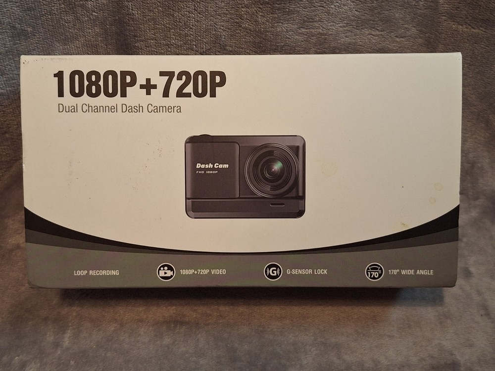 Dual Front & Back Channel Dash Camera - 1080P + 720P