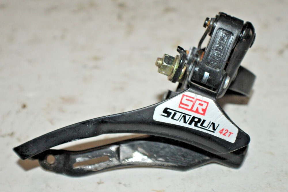 SR SunRun Triple Front Derailleur Black 31.8mm ClampOn Top-Pull Fast USA Shipper