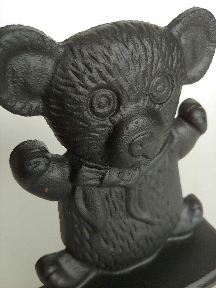 Cast Iron Teddy Bear Book End / Door Stopper