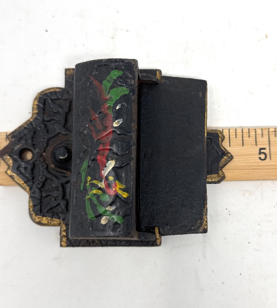 VTG Cast Iron Painted Match Holder
