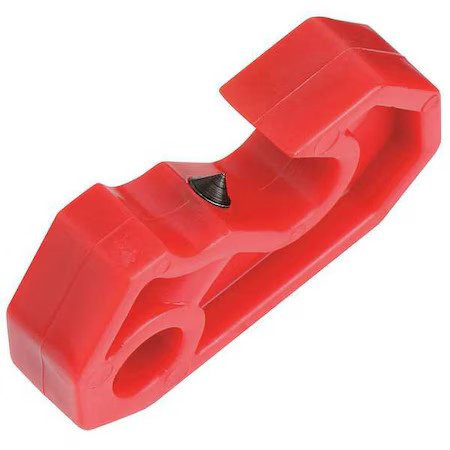 Master Lock S2393 Iso-Din Univ Lockout Device, Plastic, Red