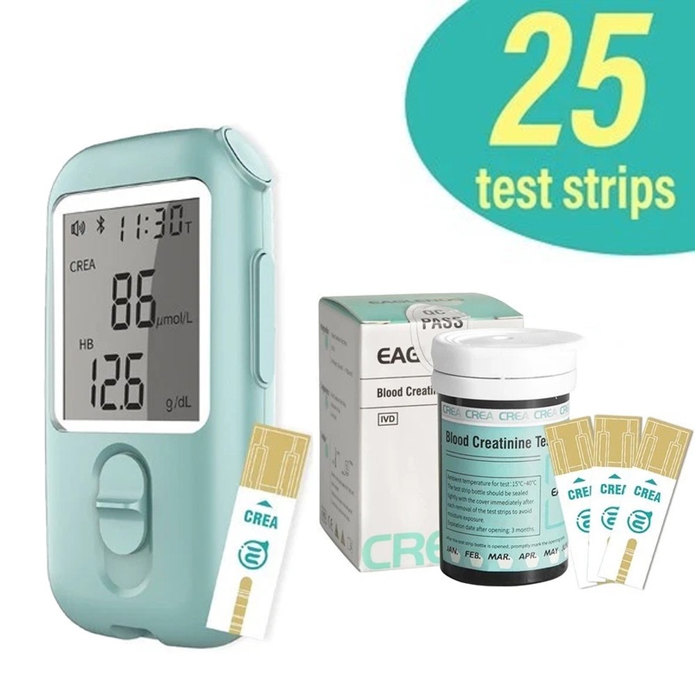 Comprehensive Home Kidney Function Checker-Blood Creatinine Test Meter,25 Strips