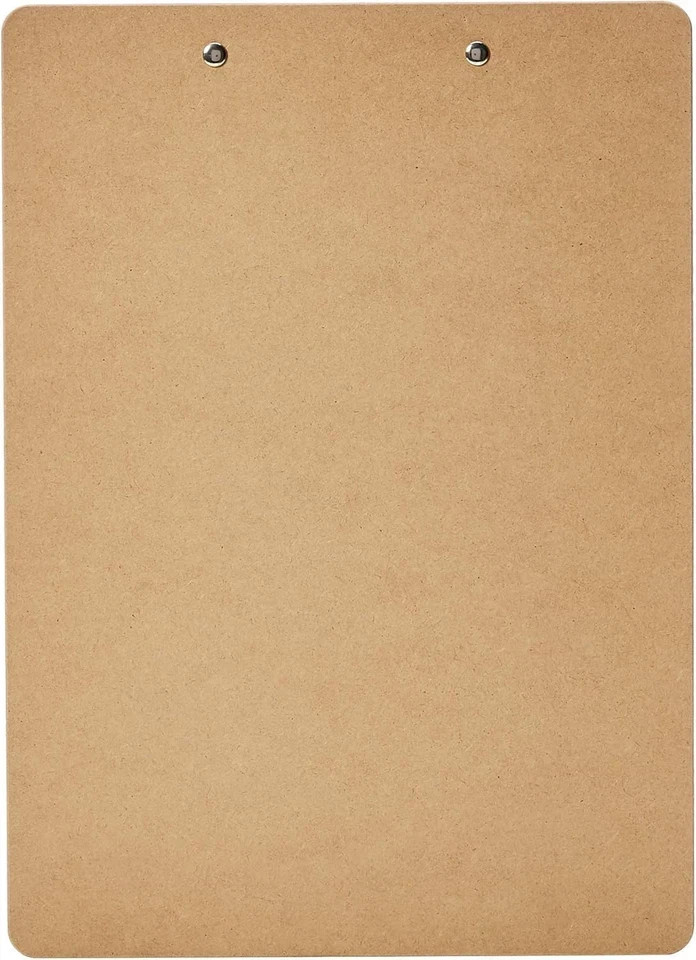Hardboard Office Clipboard, 6-Pack, Brown