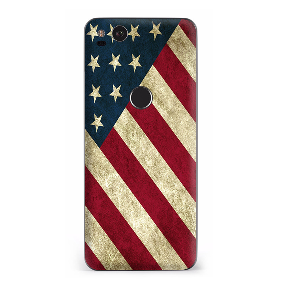 Google Pixel 2 Skins Decal Wrap Merica Flag Pattern