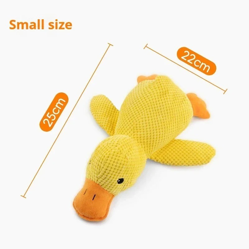 Dog Plush Toy Stomping Duck Bite Resistant Chew & Teeth Cleaning Interactive Toy