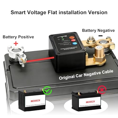 12V Remote Battery Disconnect Switch, 240A Smart Voltage Control Battery Kill