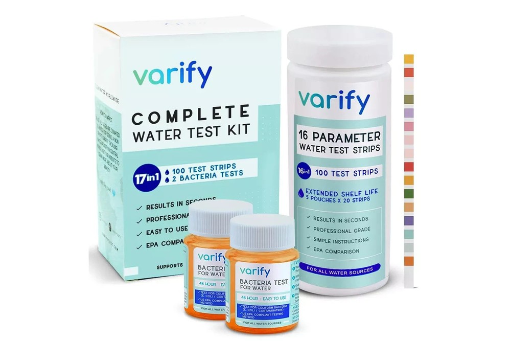 Varify 17In1 Complete Drinking Water Test Kit - 100 Strips + 2 Bacteria