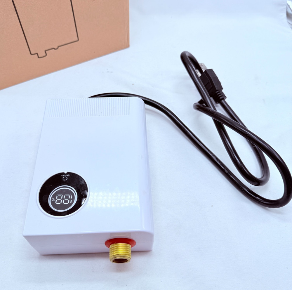 Ecotinymach 110V Tankless Water Heater Electric, 3000W Compact Under Sink