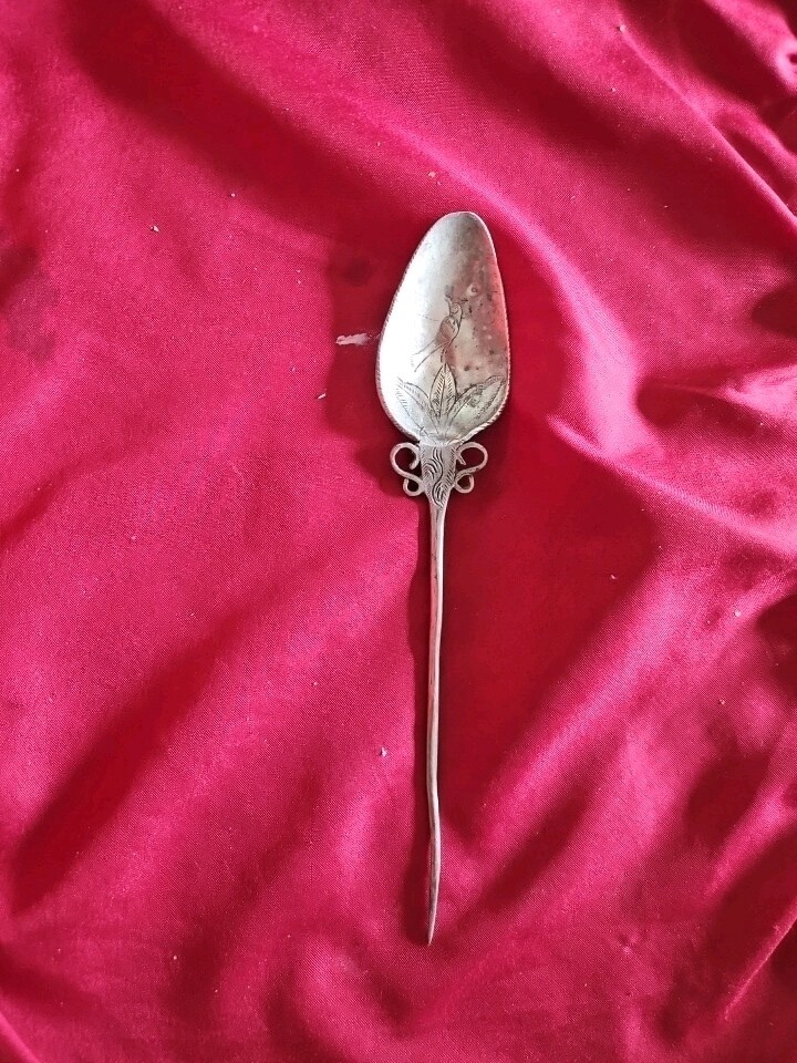 Antique Silver Tupu Shawl Pin Peruvian