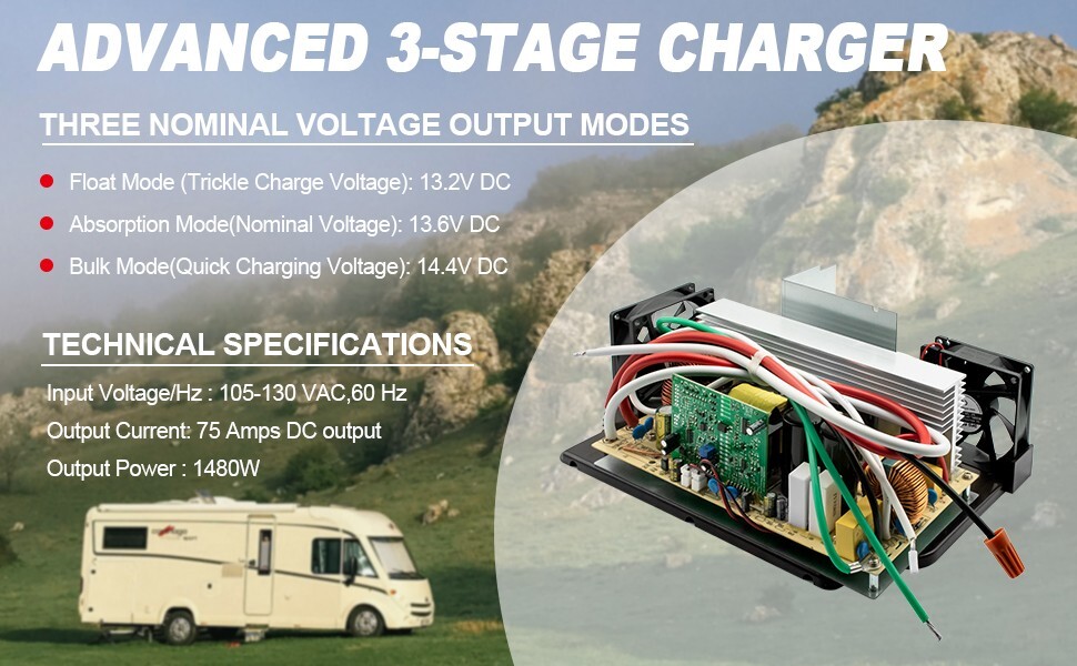 WF-8975-MBA Power Converter 75 Amp Main Board Assembly Replacement Unit
