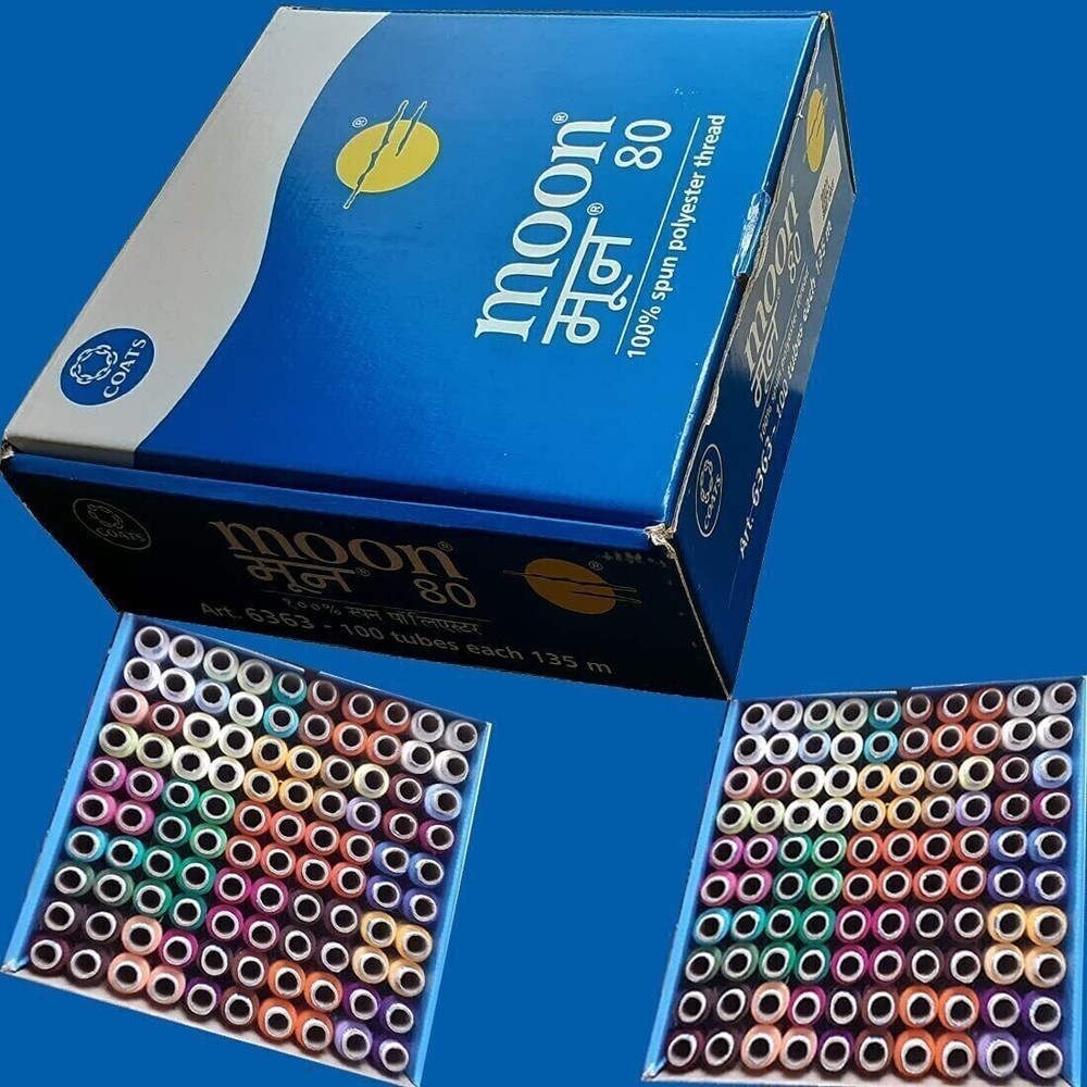 Polyester Thread Spoon Spun Sewing Assorted Multi Color Threads 147 Yard- 100pcs