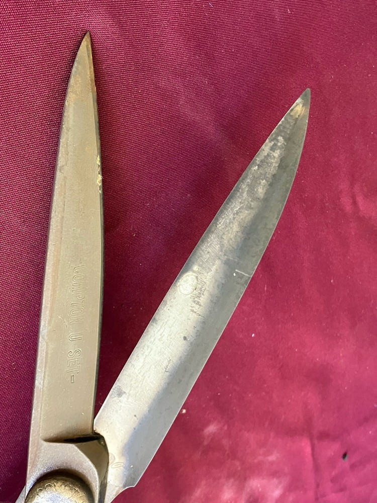 Vintage Compton U Set Shears Scissors 13 1/2”