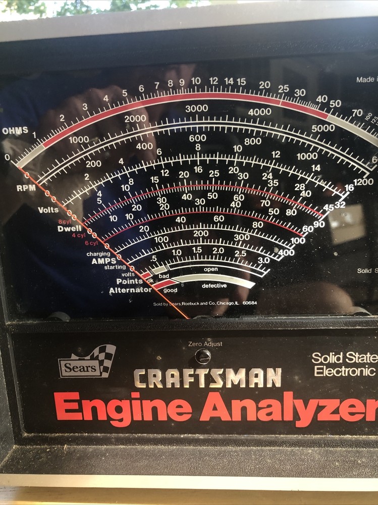 Craftsman Engine Analyzer Vintage Garage Art