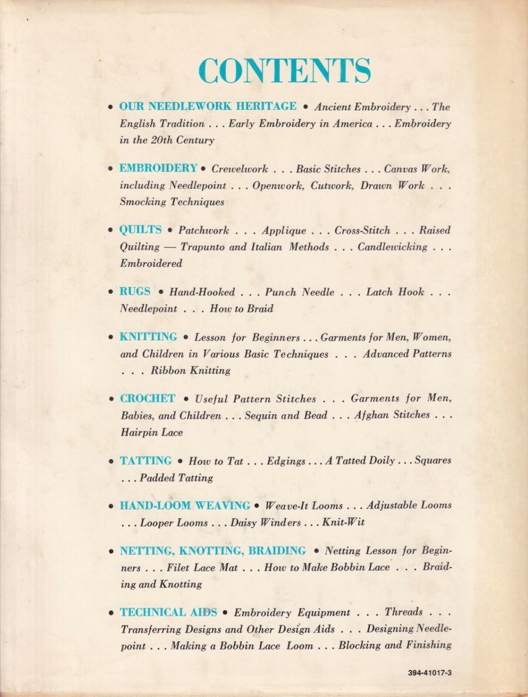 McCall's Needlework Treasury: Learn & Make Book 379 Needlework Techniques 1963