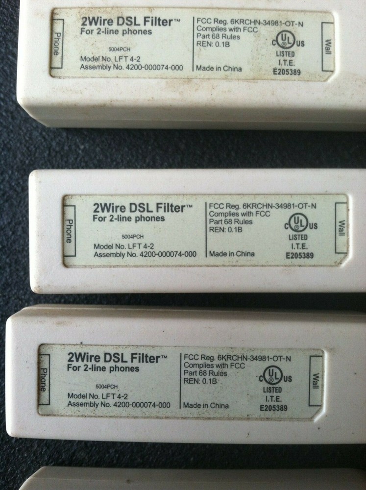 DSL Filter 2 line Model No. LFT4-2