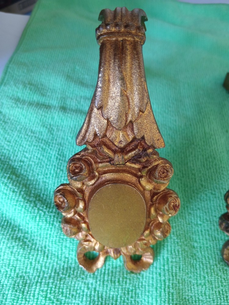 Antique Rococo style gilded Bronze Curtain Tiebacks
