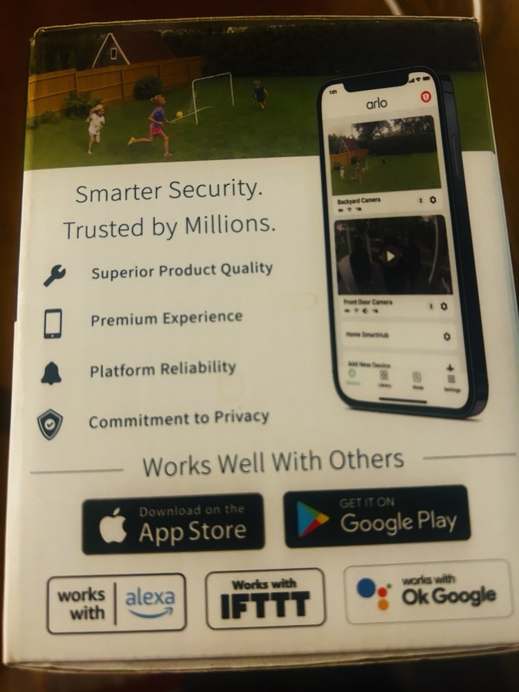 Arlo Essential Wire-Free Spotlight Security Camera, Never Used, in Box