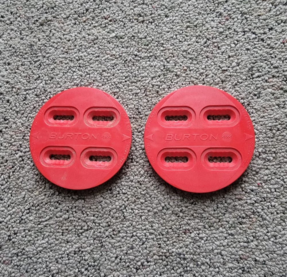 Burton Snowboard Binding 4"x4" Baseplate Disc RED 4 x 4