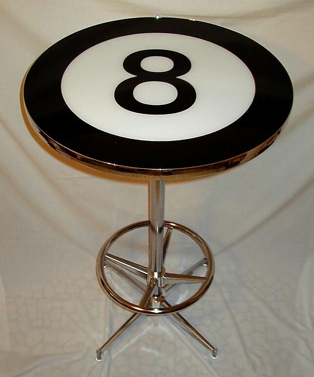 8 Ball Logo Pub Table Billiards Pool Room