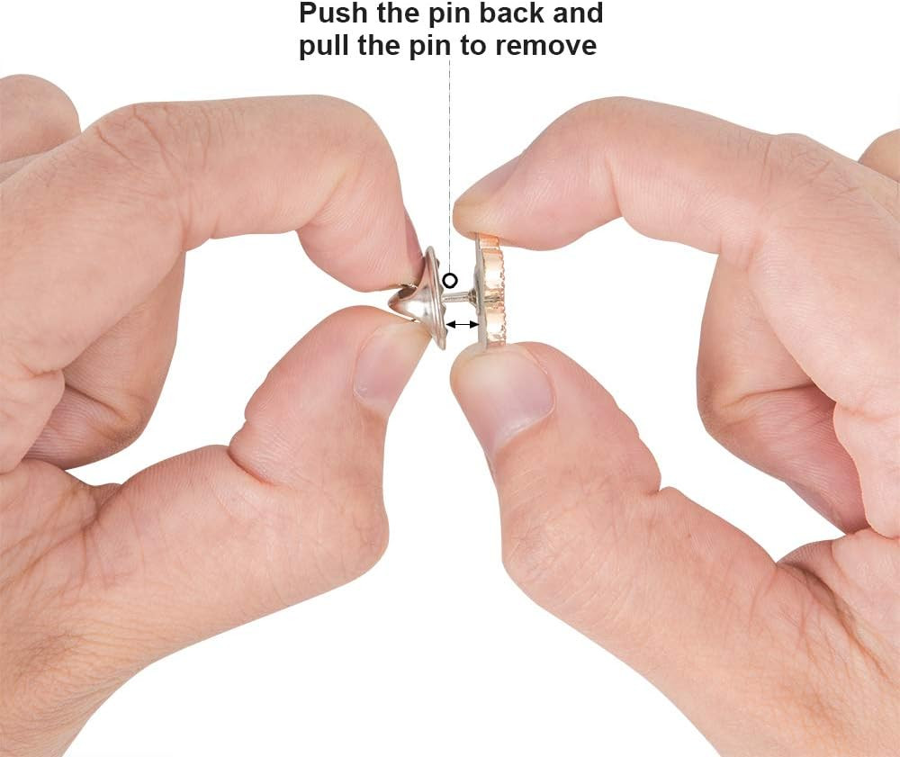 50PCS Metal Locking Pin Backs Pin Keepers Locking Clasp Silver NEW